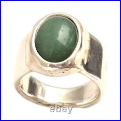 UNFORGETTABLE VINTAGE NAVAJO Wyoming Aventurine STERLING SILVER RINGsz10.45