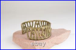 Unusual Brass Bracelet, possibly Pueblo