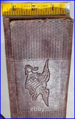 VINTAGE CATOOSA I. T. INDIAN TERRITORY OKLAHOMA BILLFOLD WALLET With EAGLE vafo