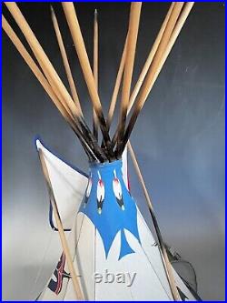 VINTAGE LARGE MODEL of NATIVE AMERICAN PLAINS INDIAN TIPI TEEPEE LAMP