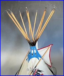 VINTAGE LARGE MODEL of NATIVE AMERICAN PLAINS INDIAN TIPI TEEPEE LAMP