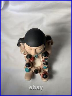 VINTAGE SIGNED Cleo Teissedre Hopi Storyteller Figurine 1986 Rare Hopi Pottery