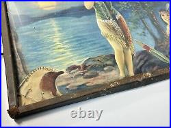 VTG 1920s Native American Maidens Print Uniquely displayed on breakfast Tray