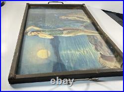 VTG 1920s Native American Maidens Print Uniquely displayed on breakfast Tray