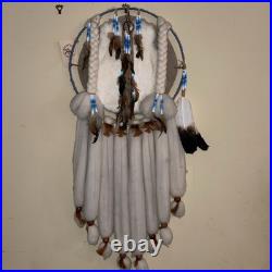 VTG Native American Craft Indian Dream Catcher Mandella Wall Hanging Large 45