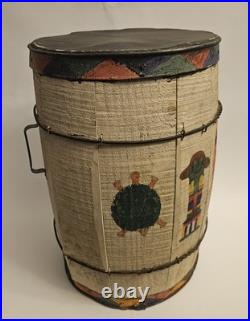 Vint Unami Lenape American Indian Child Handmade TomTom/Drum 1952 Bound Brook NJ