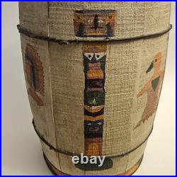 Vint Unami Lenape American Indian Child Handmade TomTom/Drum 1952 Bound Brook NJ