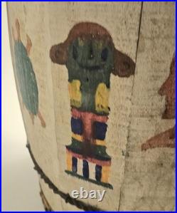 Vint Unami Lenape American Indian Child Handmade TomTom/Drum 1952 Bound Brook NJ