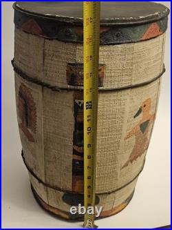 Vint Unami Lenape American Indian Child Handmade TomTom/Drum 1952 Bound Brook NJ