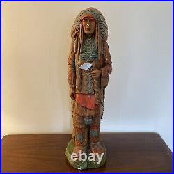 Vintage 1969 Progressive Art Products 22 Ceramic Native American Indian Chief