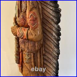 Vintage 1969 Progressive Art Products 22 Ceramic Native American Indian Chief