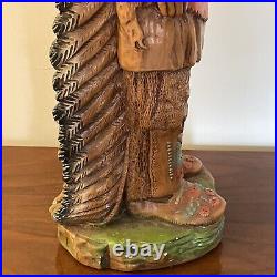 Vintage 1969 Progressive Art Products 22 Ceramic Native American Indian Chief