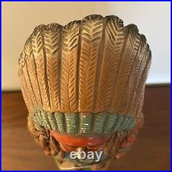 Vintage 1969 Progressive Art Products 22 Ceramic Native American Indian Chief