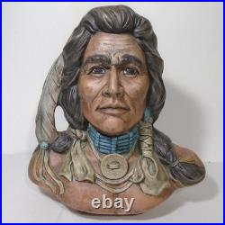 Vintage 1981 PROVINCIAL MOLD NATIVE AMERICAN HEAD BUST INDIAN CHIEF