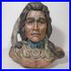 Vintage 1981 PROVINCIAL MOLD NATIVE AMERICAN HEAD BUST INDIAN CHIEF