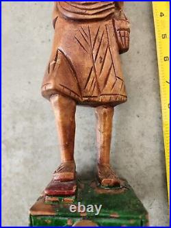 Vintage Antique Cigar STORE Native AMERICAN FOLK ART indian Wood Sculpture