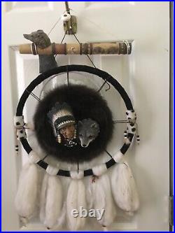 Vintage Beautiful Handmade NATIVE AMERICAN INDIAN (DREAM CATCHER and Axe) combo