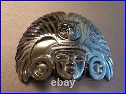 Vintage Black Stone Indian Head Piece 6 Inches Tall