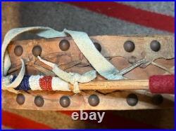 Vintage Ceremonial drum Kiowa Plains Indian American Flag 12 Diam Fresh