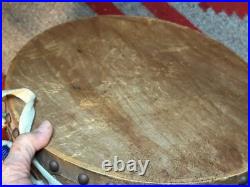 Vintage Ceremonial drum Kiowa Plains Indian American Flag 12 Diam Fresh
