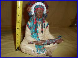 Vintage Detailed Native American Teepee Model Art Work Handmade Hand-sewn