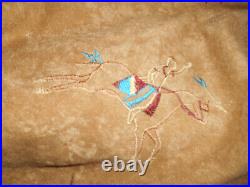 Vintage Detailed Native American Teepee Model Art Work Handmade Hand-sewn