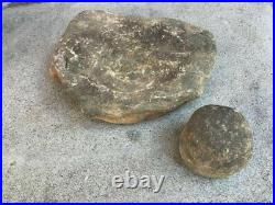 Vintage Early Native American 8-Inch Mill Stone with Grinding Rock