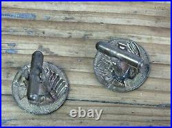Vintage Estate Indian Head Cufflinks Native American Awesome Find