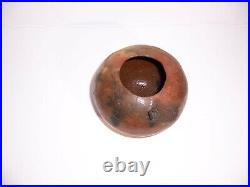 Vintage L. Grey Native American Indian Navajo Pottery Jar Bowl with Horned Toad