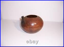 Vintage L. Grey Native American Indian Navajo Pottery Jar Bowl with Horned Toad