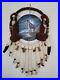 Vintage Large Dream Catcher Fur Wool Feathers Native American Beaded handpainted