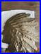 Vintage Large Native American Indian Head Wall Plaque, Weighs 49 Lbs, 6.3 Ou