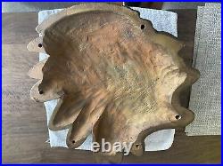 Vintage Large Native American Indian Head Wall Plaque, Weighs 49 Lbs, 6.3 Ou