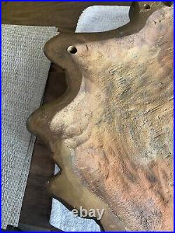 Vintage Large Native American Indian Head Wall Plaque, Weighs 49 Lbs, 6.3 Ou
