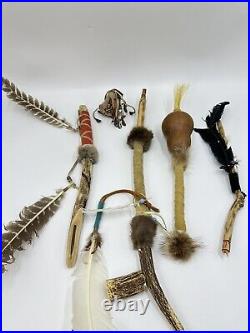 Vintage Lot, Native American Dance Sticks American Indian Ceremonial Dance Wand