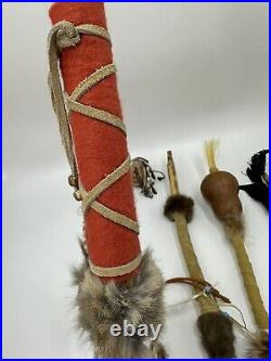 Vintage Lot, Native American Dance Sticks American Indian Ceremonial Dance Wand