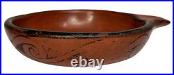 Vintage MARICOPA Redware Pottery ASHTRAY Native American Indian IDA REDBIRD
