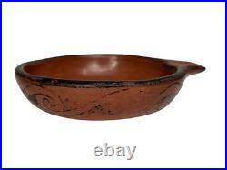 Vintage MARICOPA Redware Pottery ASHTRAY Native American Indian IDA REDBIRD