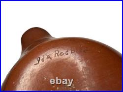 Vintage MARICOPA Redware Pottery ASHTRAY Native American Indian IDA REDBIRD