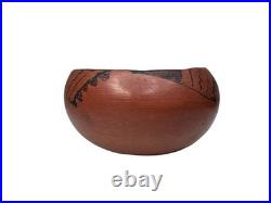 Vintage MARICOPA Redware Pottery ASHTRAY Native American Indian IDA REDBIRD