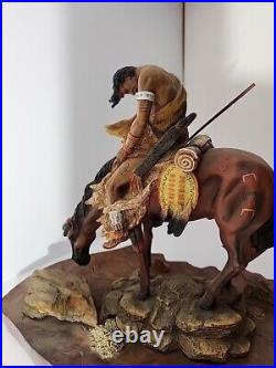 Vintage Matt Motsjcech Native American End of the Trail sculpture Horse/ Rider