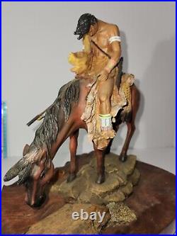 Vintage Matt Motsjcech Native American End of the Trail sculpture Horse/ Rider