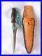 Vintage NATIVE AMERICAN Navajo TURQUOISE Heart Inlaid KNIFE / Letter Opener Case