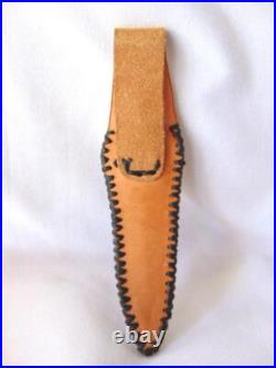 Vintage NATIVE AMERICAN Navajo TURQUOISE Heart Inlaid KNIFE / Letter Opener Case