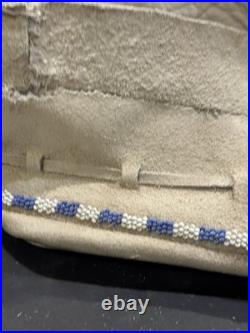 Vintage Native American Beaded Moccasins Medicine Wheel Sun Cross Cheyenne c1880