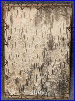 Vintage Native American Birch Bark Sweetgrass Picture Frame 6x8.5with Pucture
