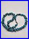 Vintage Native American Blue Turquoise Nugget Bead Choker Necklace 15