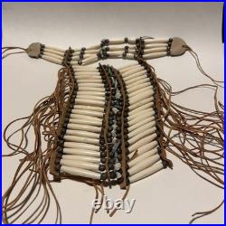 Vintage Native American Breastplate Handmade Buckskin Native