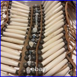 Vintage Native American Breastplate Handmade Buckskin Native Vintage Native American Breastplate Handmade Buckskin Native