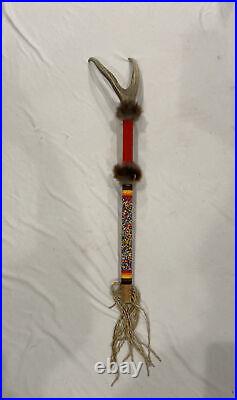 Vintage Native American Ceremonial Antler Stick 24